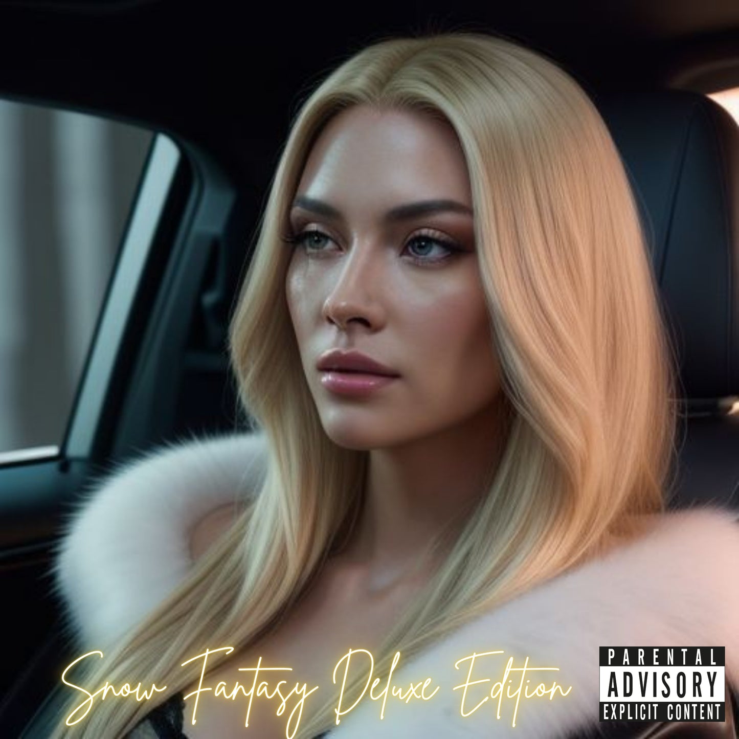 Snow Fantasy Deluxe Album cover featuring a stylish woman with blonde hair and luxurious attire