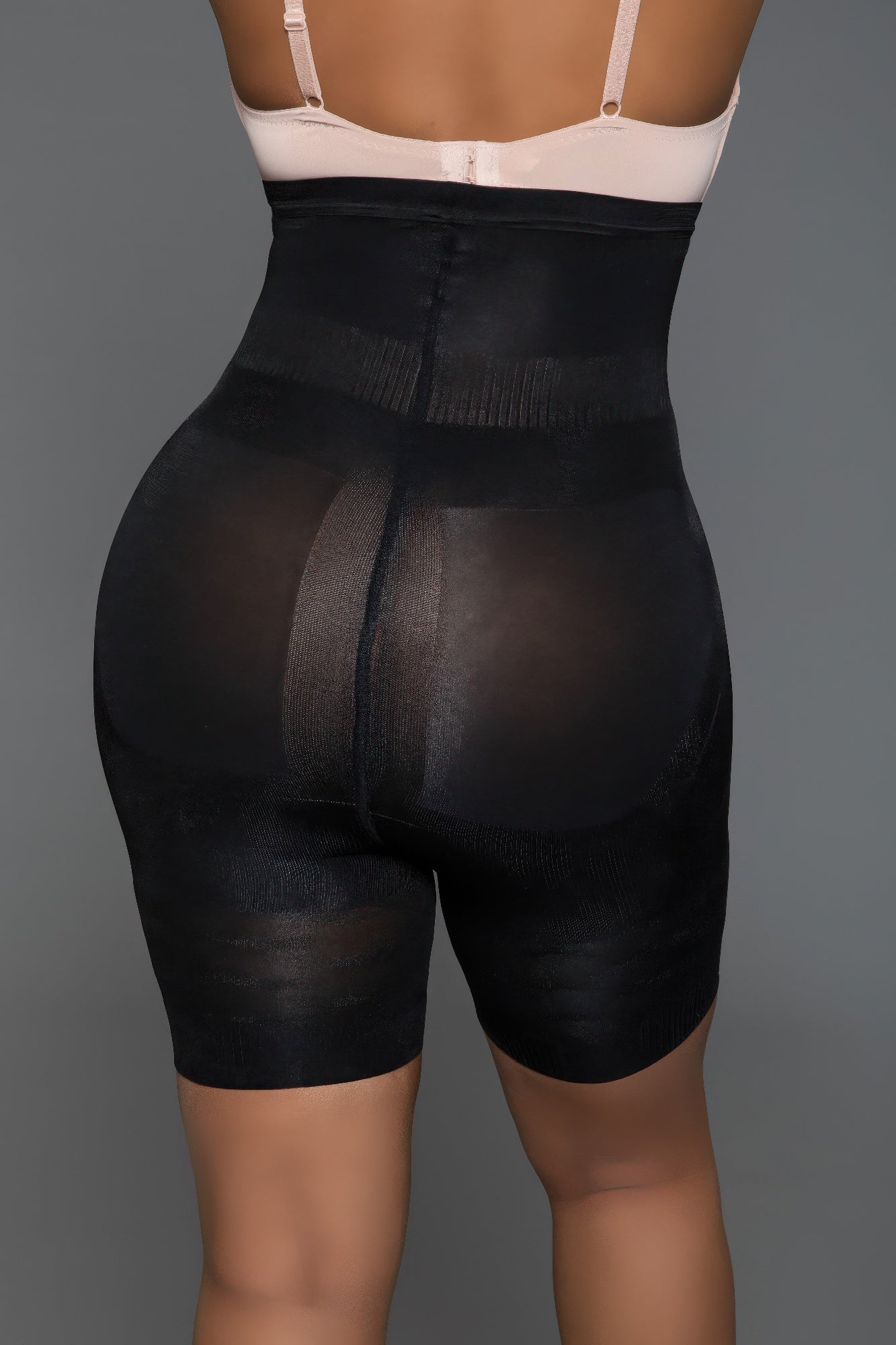 Black comfortable body shaper for women with high waist design for a smooth silhouette