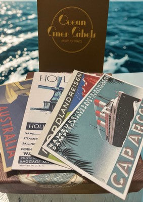 Louis Vuitton postcard set featuring vintage travel designs and luxurious presentation style